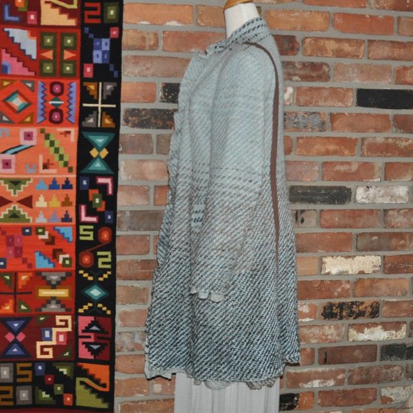 Strenesse Gabriele Strehle Wool Tweed Woven Wool Blend Midi Dress Pea Coat 40 - Picture 1 of 13